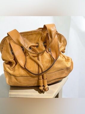 Nannini tan Leather Hobo Bag